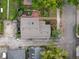Overhead view of the house, showcasing the roofline and landscaping at 646 E 9Th St, Indianapolis, IN 46202