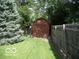 Backyard with shed and large tree at 4013 N Audubon Rd, Indianapolis, IN 46226
