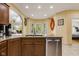 Spacious kitchen with granite countertops and stainless steel appliances at 5181 S Poplar Dr, Columbus, IN 47201