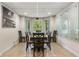 Basement dining area with table and chairs, overlooking the pool at 5181 S Poplar Dr, Columbus, IN 47201