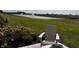 Relaxing backyard with adirondack chair and landscaping at 1402 Foxtail Ln, Greenwood, IN 46143