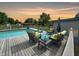 Relax by the pool on this spacious deck with seating at 5647 W Mooresville Rd, Indianapolis, IN 46221