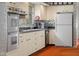 Full view of retro kitchen with vintage appliances at 4120 Ridgeway Ave, Columbus, IN 47203