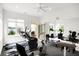 Home gym with multiple exercise machines and lake view at 9088 Nautical Watch Dr, Indianapolis, IN 46236