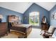 Bedroom with antique furniture and a view of the backyard at 9088 Nautical Watch Dr, Indianapolis, IN 46236