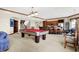 Basement game room with pool table and kitchen access at 9088 Nautical Watch Dr, Indianapolis, IN 46236