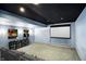 Basement home theater with projector and screen at 9088 Nautical Watch Dr, Indianapolis, IN 46236