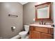 Small bathroom with toilet and vanity at 2150 Washington St, Columbus, IN 47201
