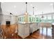Open concept kitchen with island and stainless steel appliances at 2150 Washington St, Columbus, IN 47201