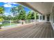 Spacious deck overlooking pool and tranquil backyard at 2150 Washington St, Columbus, IN 47201