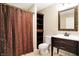 Basement bathroom with shower, toilet and vanity at 2150 Washington St, Columbus, IN 47201