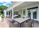 Deck with modern patio furniture and seating area at 2150 Washington St, Columbus, IN 47201