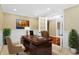 Home office with wood desk and neutral decor at 2150 Washington St, Columbus, IN 47201