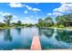 Stunning lakefront view with dock access at 2150 Washington St, Columbus, IN 47201