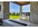 Stainless steel outdoor kitchen and fire pit at 9760 Windy Hills Dr, Zionsville, IN 46077