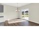 Spacious dining area with hardwood floors and access to the backyard at 19663 Atwater Ave, Sheridan, IN 46069