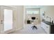 Bright home office with built-in desk and plenty of natural light at 3621 Olive Branch Rd, Greenwood, IN 46143