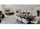 Basement dining room with large table and seating for eight at 3621 Olive Branch Rd, Greenwood, IN 46143