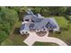 Aerial view of home showcasing unique design and landscaping at 3621 Olive Branch Rd, Greenwood, IN 46143