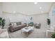 Finished basement living room featuring neutral tones and comfy seating at 3621 Olive Branch Rd, Greenwood, IN 46143