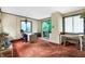 Home office with desk, view, and sliding door at 9307 E Dill Rd, Morgantown, IN 46160