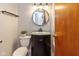 Clean bathroom with updated vanity and fixtures at 975 Rolling Hill Rd, Greenwood, IN 46142