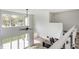 View of open floorplan from above, showing kitchen and living areas at 437 W 86Th St, Indianapolis, IN 46260