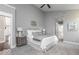 Spacious primary bedroom with high ceilings and plush carpet at 437 W 86Th St, Indianapolis, IN 46260