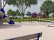 Playground with swings and slide, near residential homes at 1550 Hanover St, Danville, IN 46122