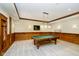 Basement recreation room with pool table and plenty of space at 8358 Hidden Point Dr, Indianapolis, IN 46256