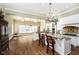 Large kitchen with an island, breakfast area, and high-end appliances at 8358 Hidden Point Dr, Indianapolis, IN 46256
