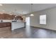 Eat-in kitchen with island and sliding glass door access at 2277 Maple Stone Ln, Greenwood, IN 46143