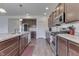 Modern kitchen with stainless steel appliances and island at 2277 Maple Stone Ln, Greenwood, IN 46143