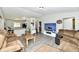 Spacious living room with sectional sofa, large TV, and open floor plan at 2813 Grassy Creek Dr, Indianapolis, IN 46229