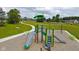 Modern playground with swings, slides and climbing equipment at 1126 Fleming Dr, Greenfield, IN 46140