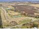 Aerial view of new home community with pond and surrounding landscape at 7721 Big Bend Blvd, Camby, IN 46113