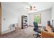 Home office with desk, chair, and bookshelf at 1936 Broadmoor Ln, Columbus, IN 47203