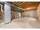 Unfinished basement with plumbing and HVAC at 1936 Broadmoor Ln, Columbus, IN 47203