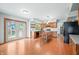 Eat-in kitchen with access to deck and modern appliances at 1936 Broadmoor Ln, Columbus, IN 47203