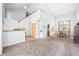 Spacious living room with high ceilings and a lofted area at 1936 Broadmoor Ln, Columbus, IN 47203