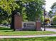 Garfield Park entrance, featuring a brick sign and landscaping at 1210 Finley Ave, Indianapolis, IN 46203