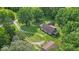 Aerial view of house and detached garage at 6530 S County Road 275 E, Clayton, IN 46118