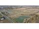 Aerial view of new homes and ponds in Saddlebrook Farms North at 91 Booth St, Whiteland, IN 46184