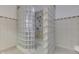 Walk-in shower with glass block walls at 7601 S 700 W, Morgantown, IN 46160
