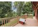 Deck overlooking backyard and trees at 7601 S 700 W, Morgantown, IN 46160