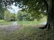 Picturesque pond view from under a large tree, showing tranquil waterfront scenery at 7601 S 700 W, Morgantown, IN 46160