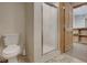 Basement bathroom with shower and toilet at 303 Wellington Overlook, Noblesville, IN 46060