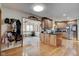 Eat-in kitchen with stainless steel appliances and hardwood floors at 303 Wellington Overlook, Noblesville, IN 46060