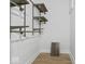 Organized closet with double hanging rods and multiple shelves at 1046 Dawson St, Indianapolis, IN 46203