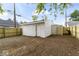 Detached garage with double doors and side door at 1046 Dawson St, Indianapolis, IN 46203